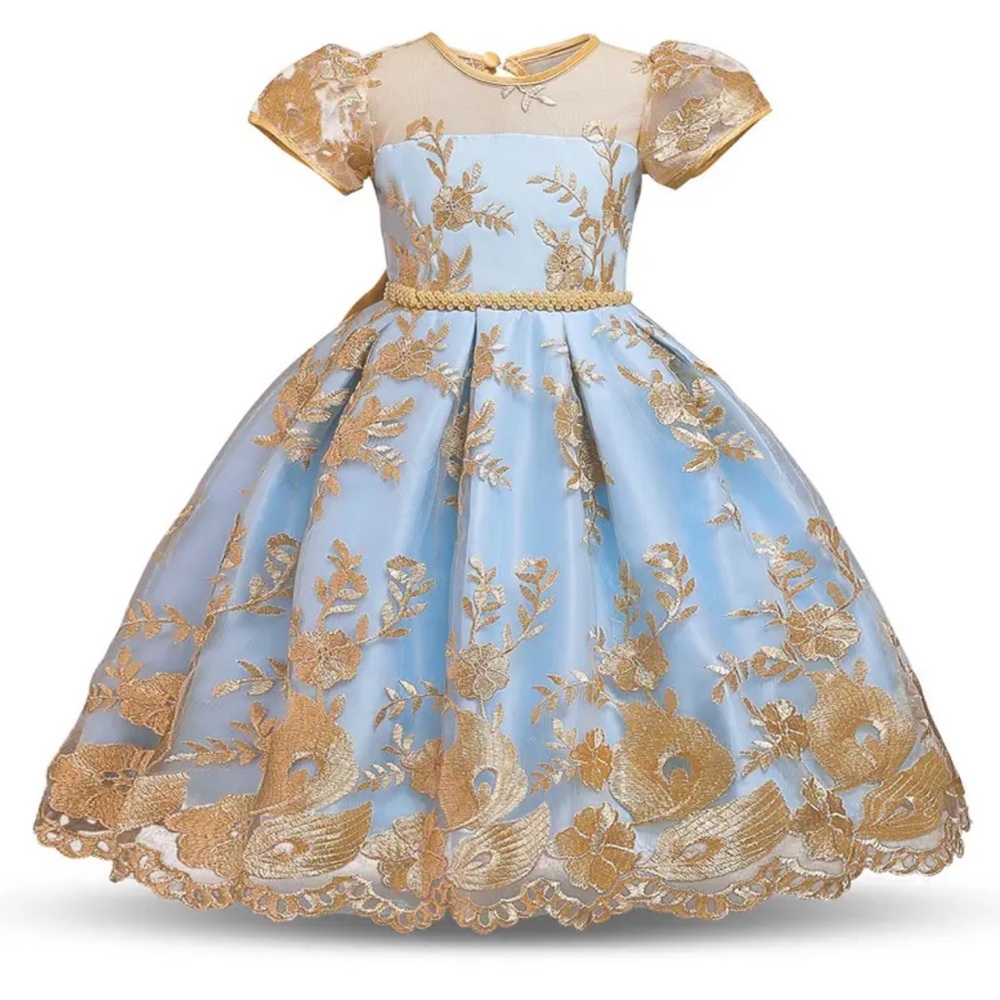 Dress size 9 months baby girl 9-12 months months blue wedding special occasion - Picture 4 of 7
